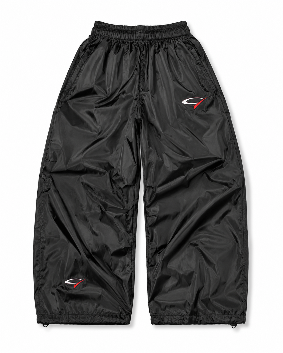 "Black Opp" Nylon Ultra Baggy Pants