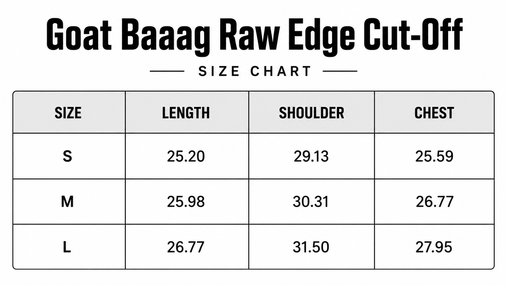 Goat BAAAAG Raw Edge Cut-Off