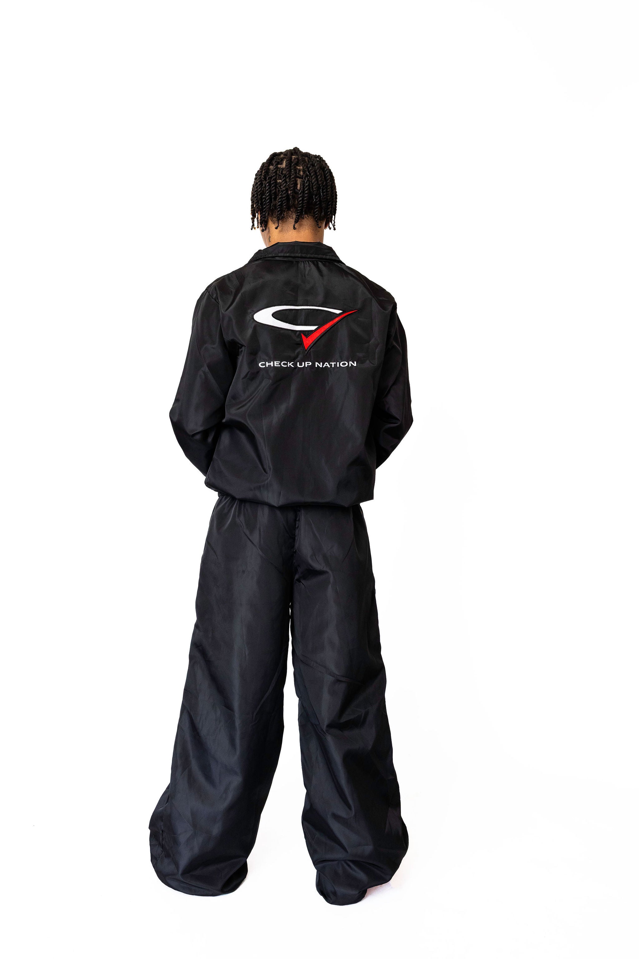 "Black Opp" Nylon Track Jacket