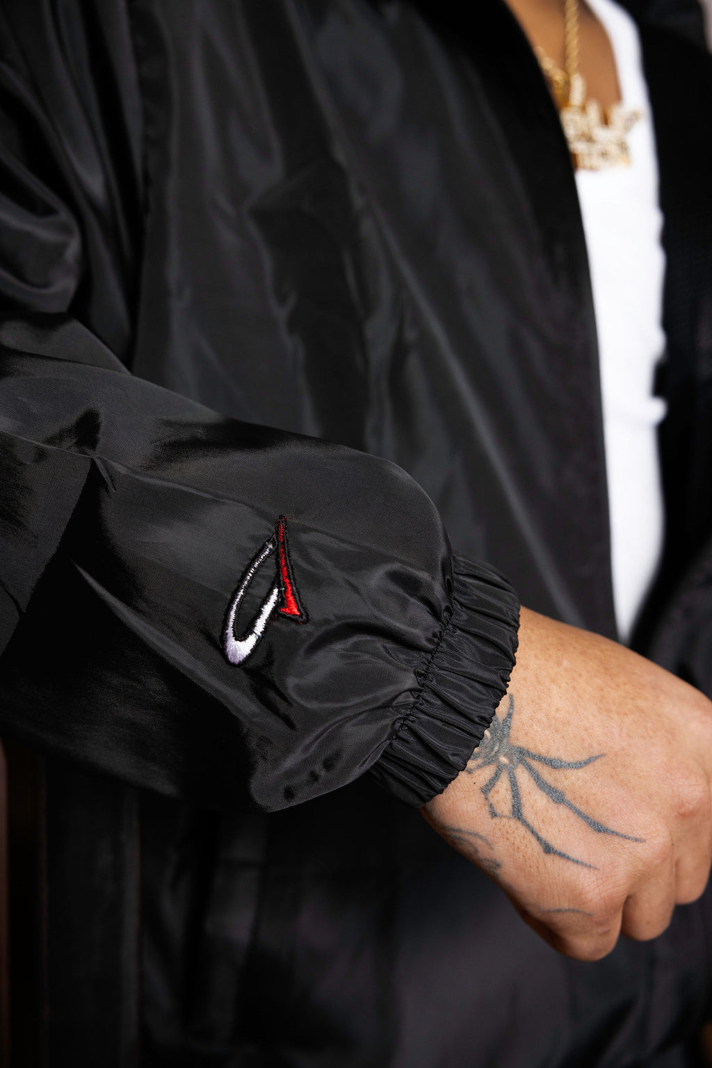"Black Opp" Nylon Track Jacket