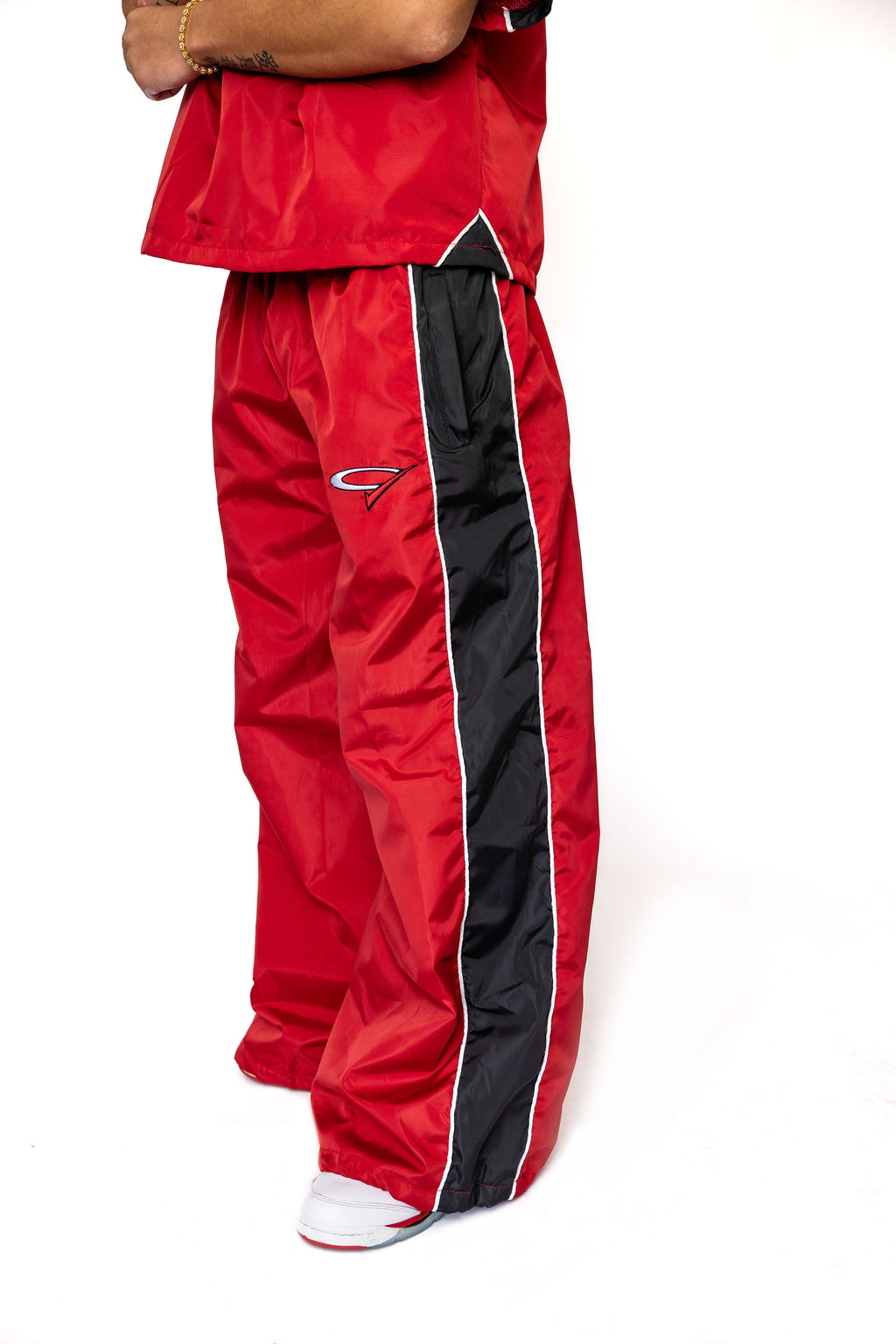 "Red Check" Ultra Baggy Nylon Pants